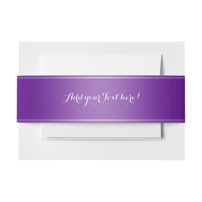 Cintas Para Invitaciones Gradientes STRIPTS - púrpura + tus ideas (Anverso Ejemplo)
