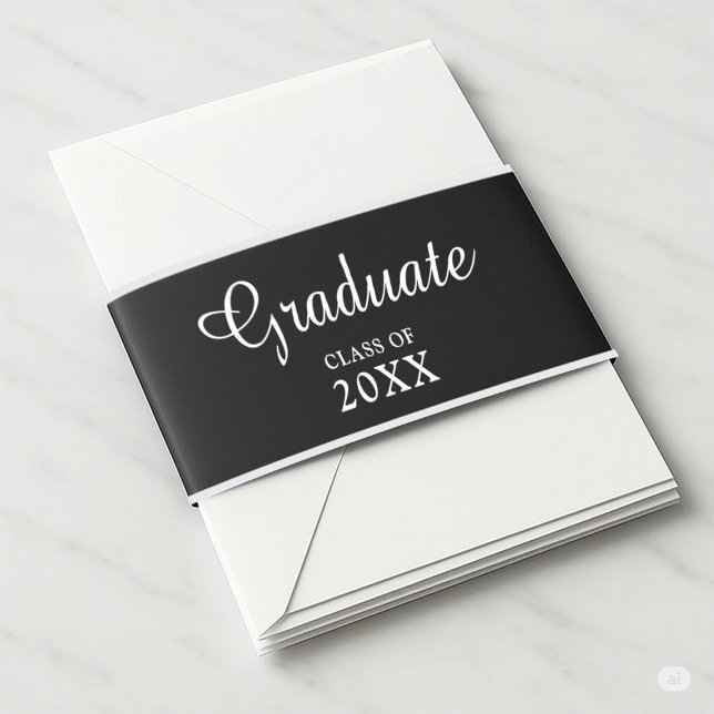 Cintas Para Invitaciones Graduación del emblema de caligrafía de escritura  (Subido por el creador)