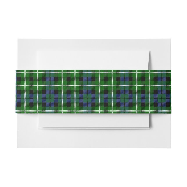 Cintas Para Invitaciones Graham Scottish Tartan Belly Band (Anverso Ejemplo)