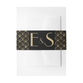 Cintas Para Invitaciones Gran Gatsby Monogramado art deco boda