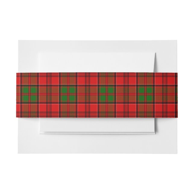 Cintas Para Invitaciones Grant Scottish Tartan Belly Band (Anverso Ejemplo)