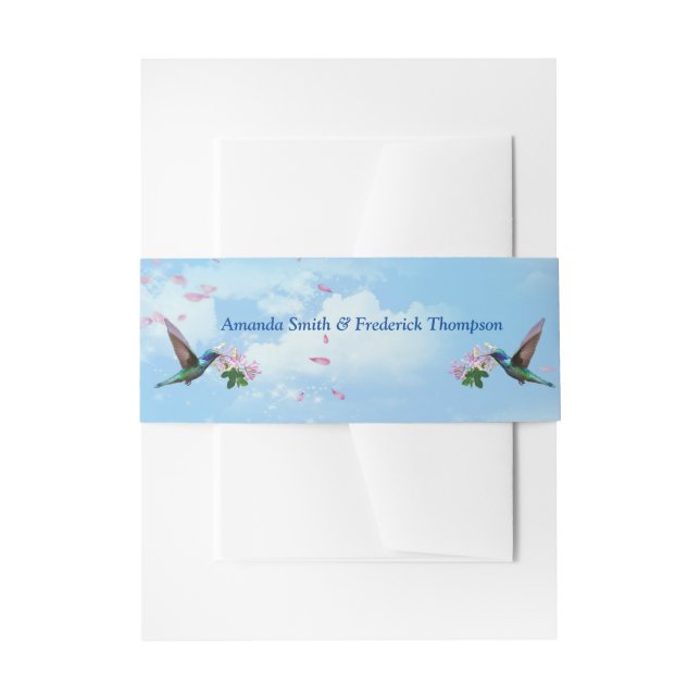 Cintas Para Invitaciones Grapevines, boquerones y colibríes (Anverso Ejemplo)