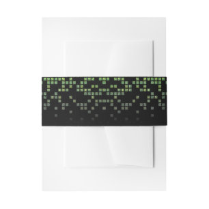 Cintas Para Invitaciones Green Black Video Game Gamer Bar Mitzvah