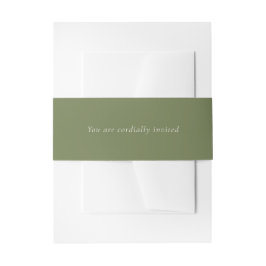 Cintas Para Invitaciones Green | Simple Stylish Wedding Invitation