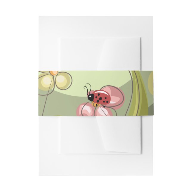 Cintas Para Invitaciones Green y Lady-bird (Anverso Ejemplo)
