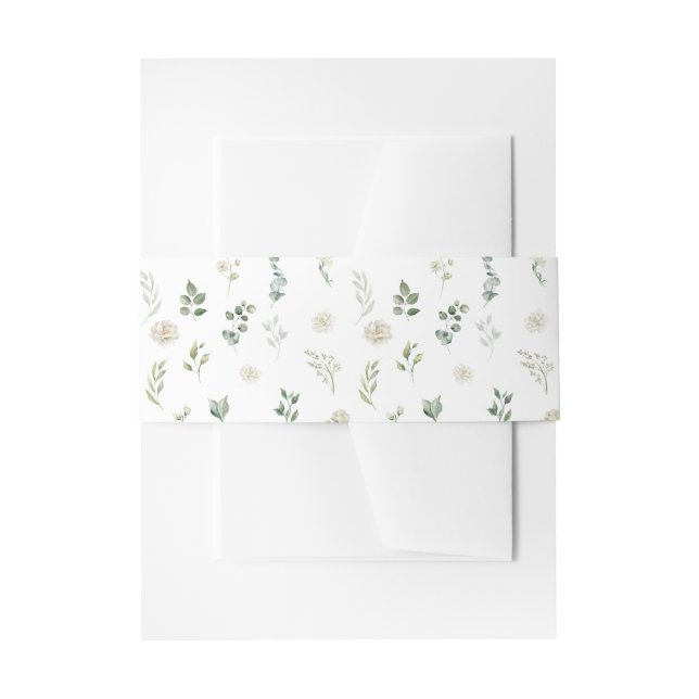 Cintas Para Invitaciones Greenery Eucalyptus matrimonio invitación a la ban (Anverso Ejemplo)