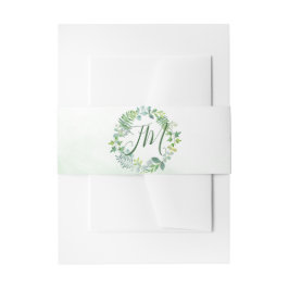 Cintas Para Invitaciones Greenery Foliage Wreath Boda