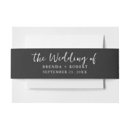 Cintas Para Invitaciones Guión blanco de textura de línea negra minimalista