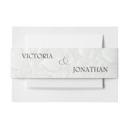 Cintas Para Invitaciones Guión blanco elegante negro