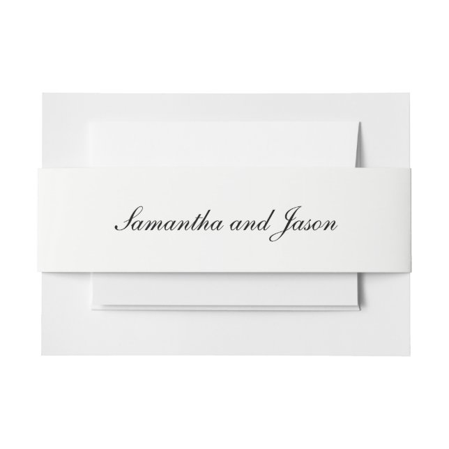 Cintas Para Invitaciones Guión Boda clásico personalizado (Anverso Ejemplo)