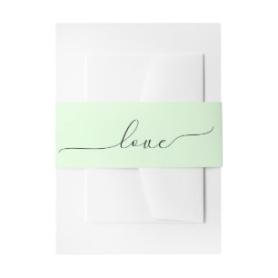 Cintas Para Invitaciones Guión De Amor boda En Mint Green