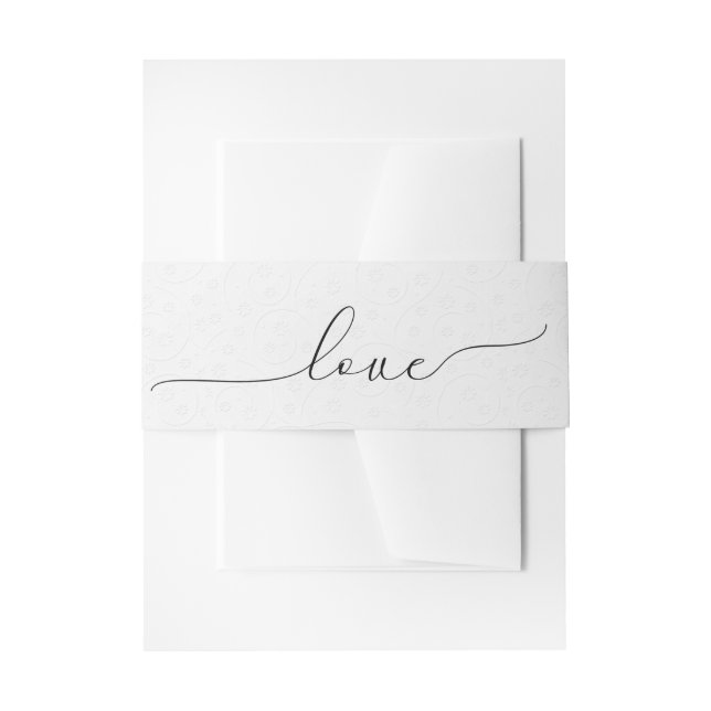Cintas Para Invitaciones Guión De Amor En Blanco Grabado en relieve (Anverso Ejemplo)