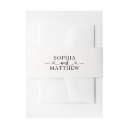 Cintas Para Invitaciones Guion de monograma minimalista del corazón