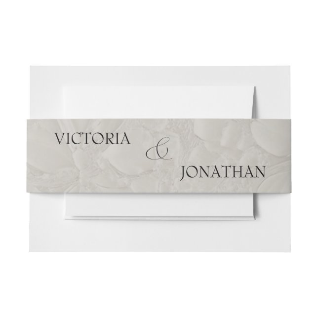 Cintas Para Invitaciones Guión gris negro elegante (Anverso Ejemplo)