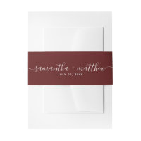 Guión manuscrito simple Borgoña Boda