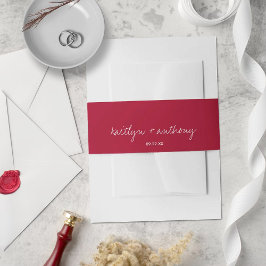 Cintas Para Invitaciones Guión moderno Viva Magenta Boda minimalista