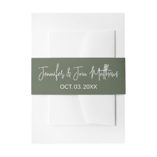 Cintas Para Invitaciones Guión sencillo y elegante Pareja de Huntergreen