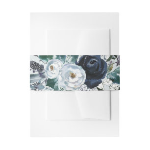 Cintas Para Invitaciones Guirnalda floral del Peony de la marina de guerra