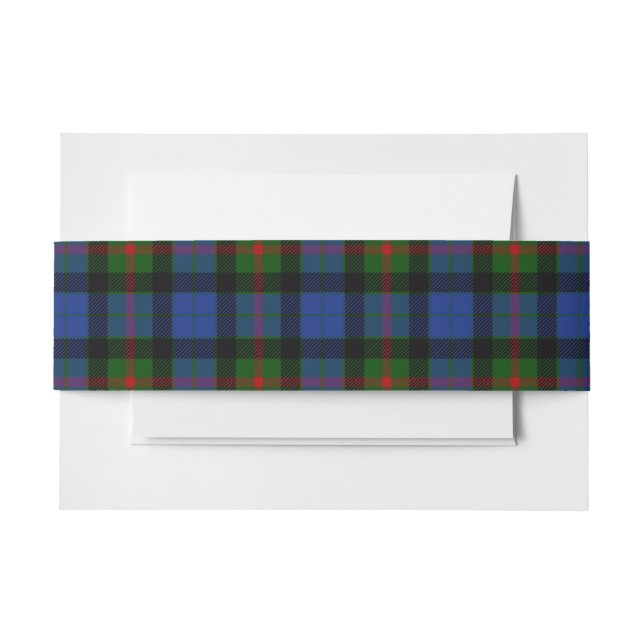 Cintas Para Invitaciones Gunn Scottish Tartan Belly Band (Anverso Ejemplo)