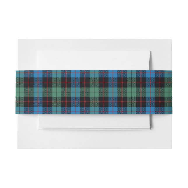Cintas Para Invitaciones Guthrie Scottish Tartan Belly Band (Anverso Ejemplo)