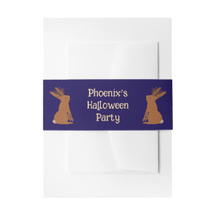 Cintas Para Invitaciones Halloween Jackalope Trick o Tret Personalizado