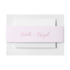 Cintas Para Invitaciones Hand Written Pink Retro Calligraphy Boho Wedding