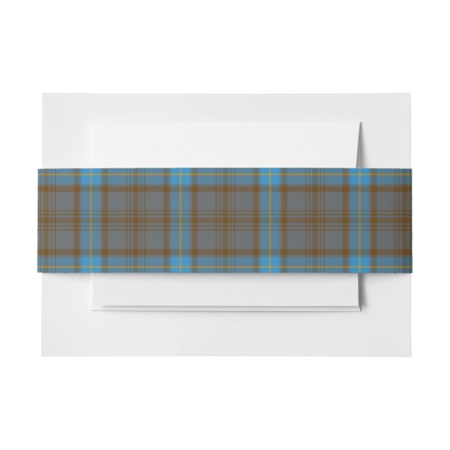 Cintas Para Invitaciones Hanna Scottish Tartan Belly Band (Anverso Ejemplo)