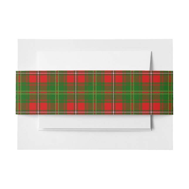 Cintas Para Invitaciones Hay Scottish Tartan Belly Band (Anverso Ejemplo)