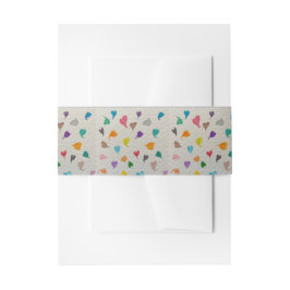 Cintas Para Invitaciones Hearts Watercolor Napkin Band