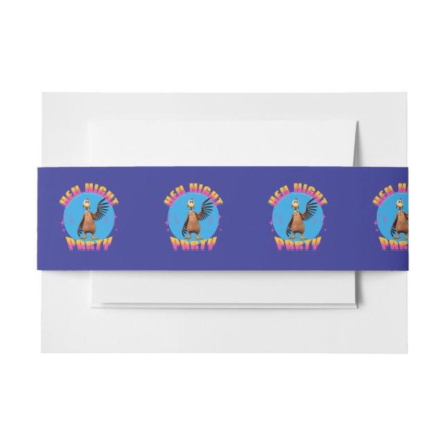 Cintas Para Invitaciones Hen Night Fiesta Funny Bachelorette Party (Anverso Ejemplo)