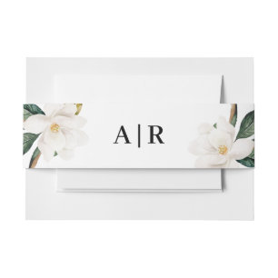 Cintas Para Invitaciones Hermosa banda floral de Magnolia