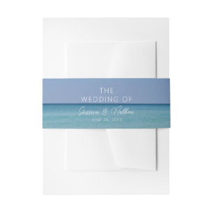 Cintas Para Invitaciones Hermosa fotografía de playa Boda personalizado