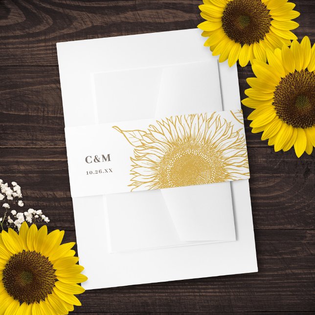 Cintas Para Invitaciones Hermosa y elegante boda de otoño con girasoles (Subido por el creador)