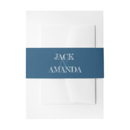 Cintas Para Invitaciones Hermosas bandas de Boda Reto Classic Blue