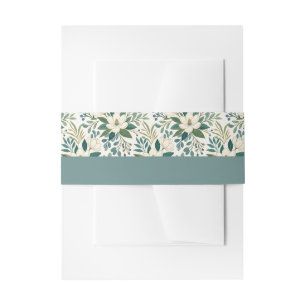 Cintas Para Invitaciones Hermosas flores blancas modernas y bayas