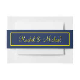 Cintas Para Invitaciones Hermoso Boda amarillo y azul