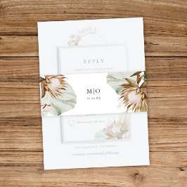 Cintas Para Invitaciones Hermoso Boda Botánico Boho