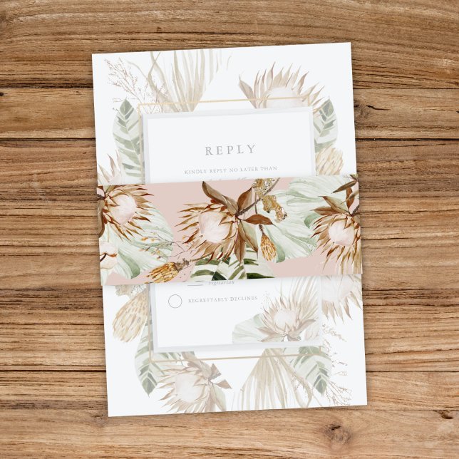 Cintas Para Invitaciones Hermoso Boda Botánico Boho (Subido por el creador)