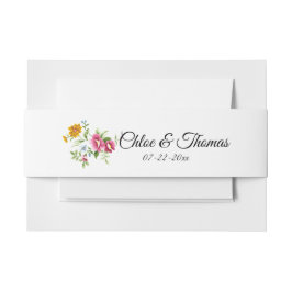 Cintas Para Invitaciones Hermoso Boda de flores de primavera