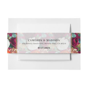 Cintas Para Invitaciones Hermoso Boda de Flores de Verano