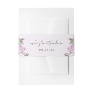Cintas Para Invitaciones Hermoso Boda de Rosas morado suave