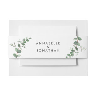 Cintas Para Invitaciones Hermoso boda del follaje eucalipto delicado cla