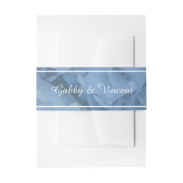 Cintas Para Invitaciones Hidrangea Azul Boda floral