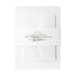 Cintas Para Invitaciones Hidrangea Blanca Elegante Nombre de Novia