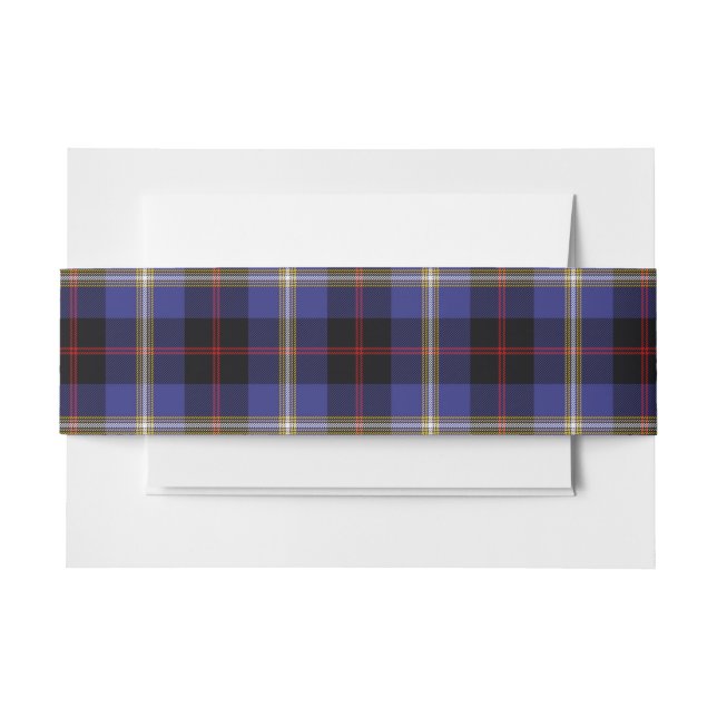 Cintas Para Invitaciones Hill Scottish Tartan Belly Band (Anverso Ejemplo)