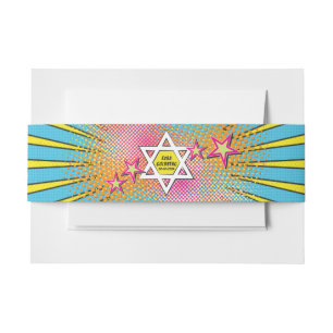 Cintas Para Invitaciones Historieta de historietas Bar Mitzvah Estrella de