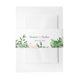 Cintas Para Invitaciones Hoja Botánica Elegante