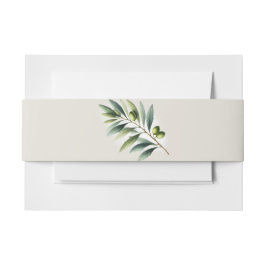 Cintas Para Invitaciones Hoja de olivo verde hueso blanco y boda rústica do