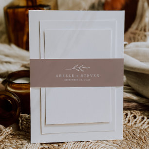 Cintas Para Invitaciones Hoja mínima   Banda Belly Boda neutral