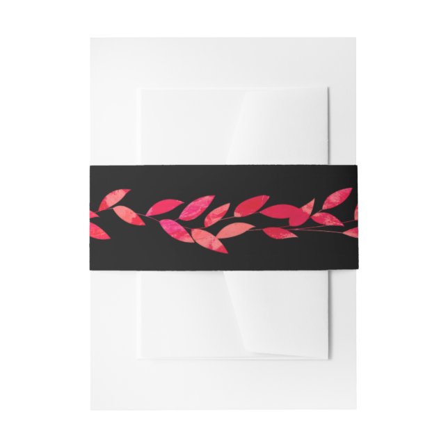 Cintas Para Invitaciones Hojas de acuarela (Anverso Ejemplo)